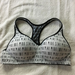 PINK Victoria's Secret Black & White Yoga Bra